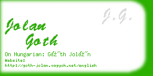 jolan goth business card